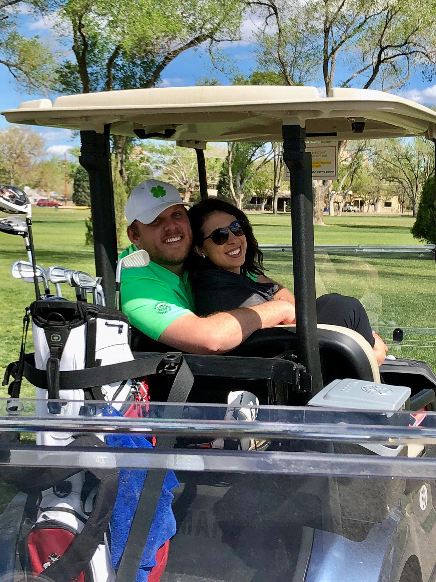 Jenna's first time golfing with the Noel Family