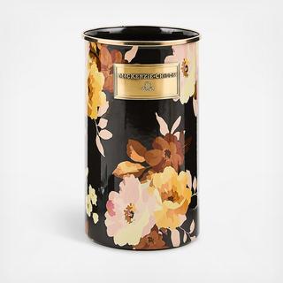 Wild Rose Brown Stainless Steel Utensil Holder