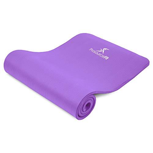 ProsourceFit Extra Thick Yoga and Pilates Mat ½” (13mm) or 1" (25mm), 71-inch Long High Density Exercise Mat with Comfort Foam and Carrying Strap
