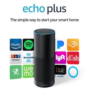 Echo Plus with built-in Hub – Black + Philips Hue Bulb included