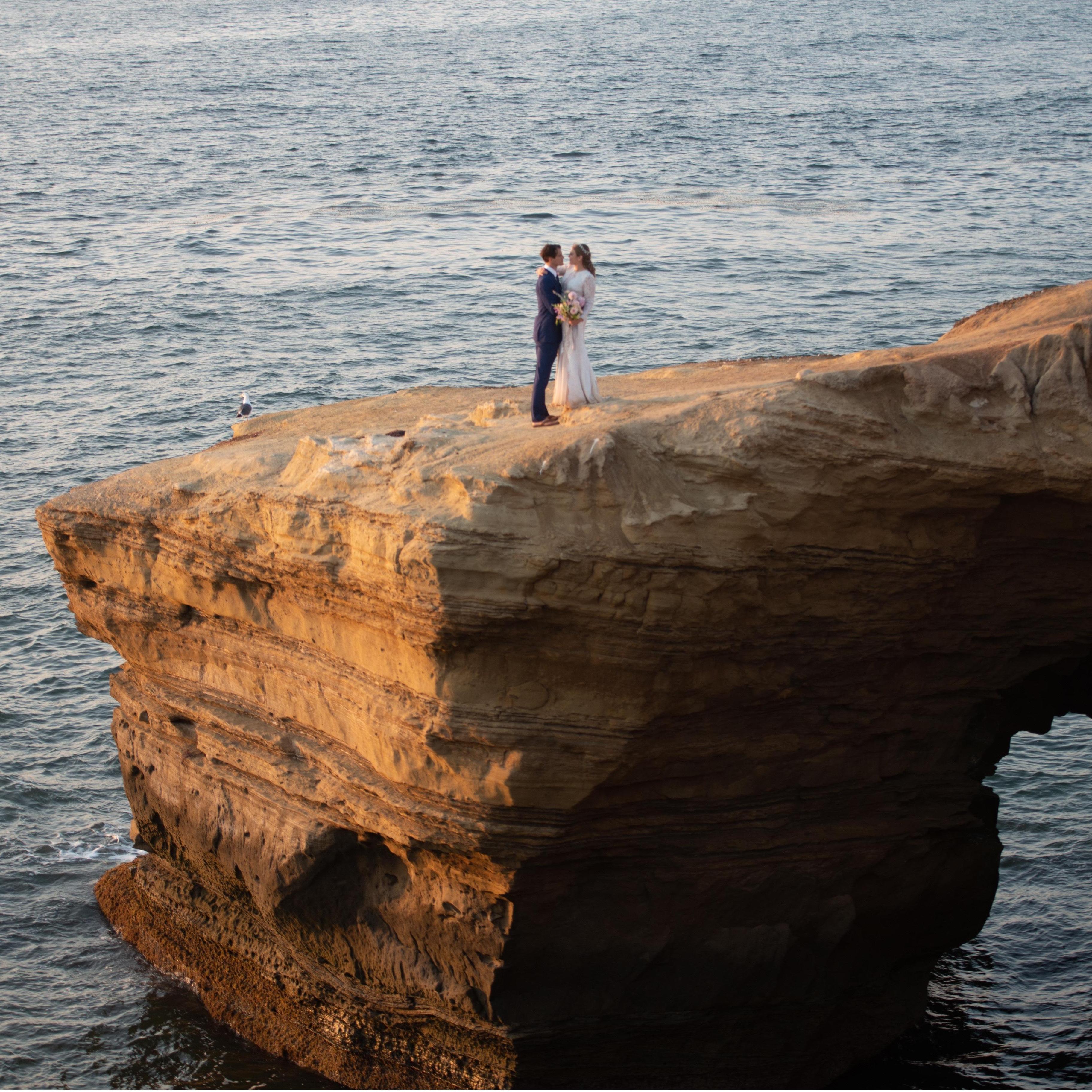 A sunset photo after we got married.