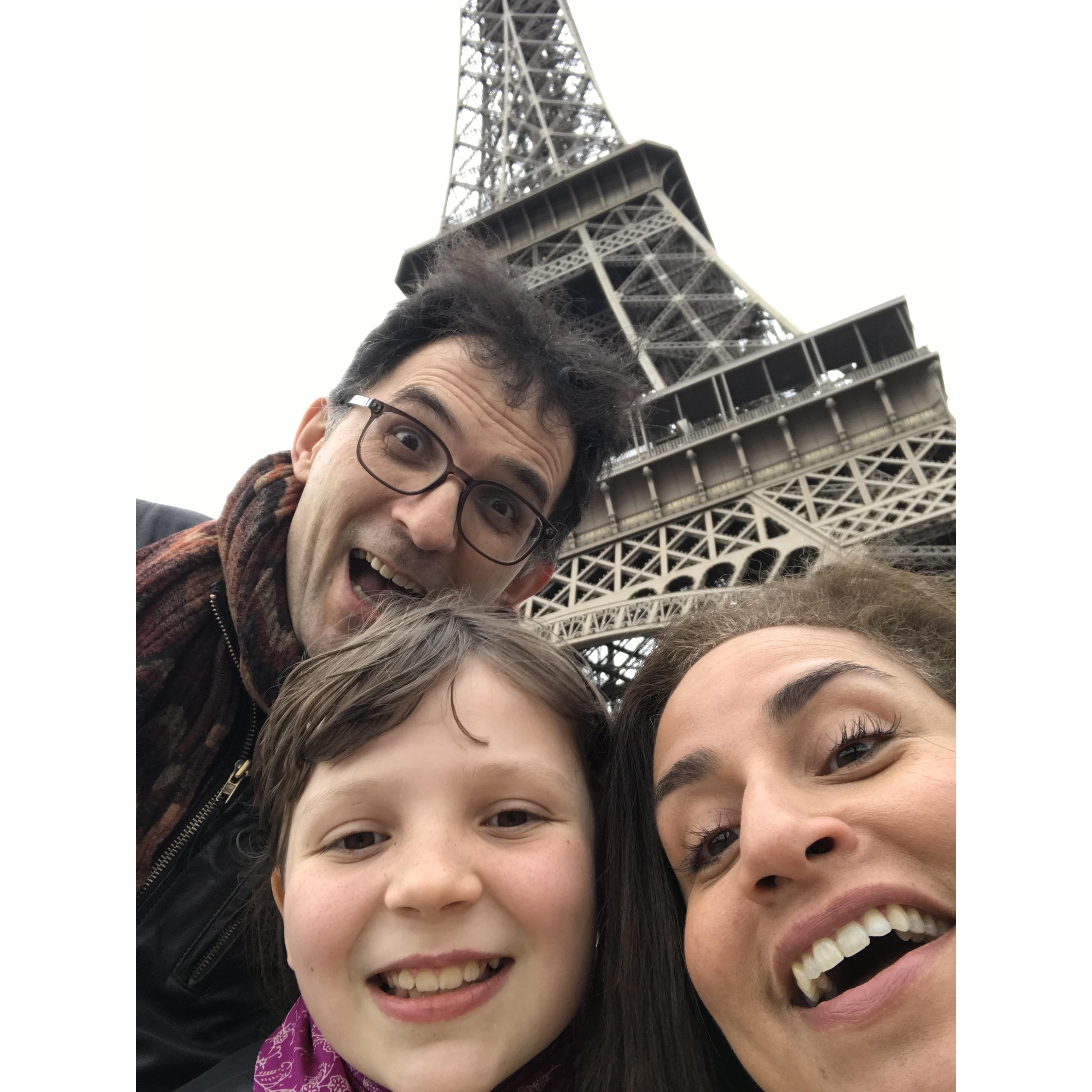 For Valentine's 10th birthday, we treated her to a private tour of the Eiffel Tower. She'd never been! March 2017.