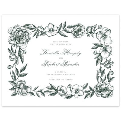 Dark Forest, Green Wedding Digital Save the Date - Iniguez Landscape