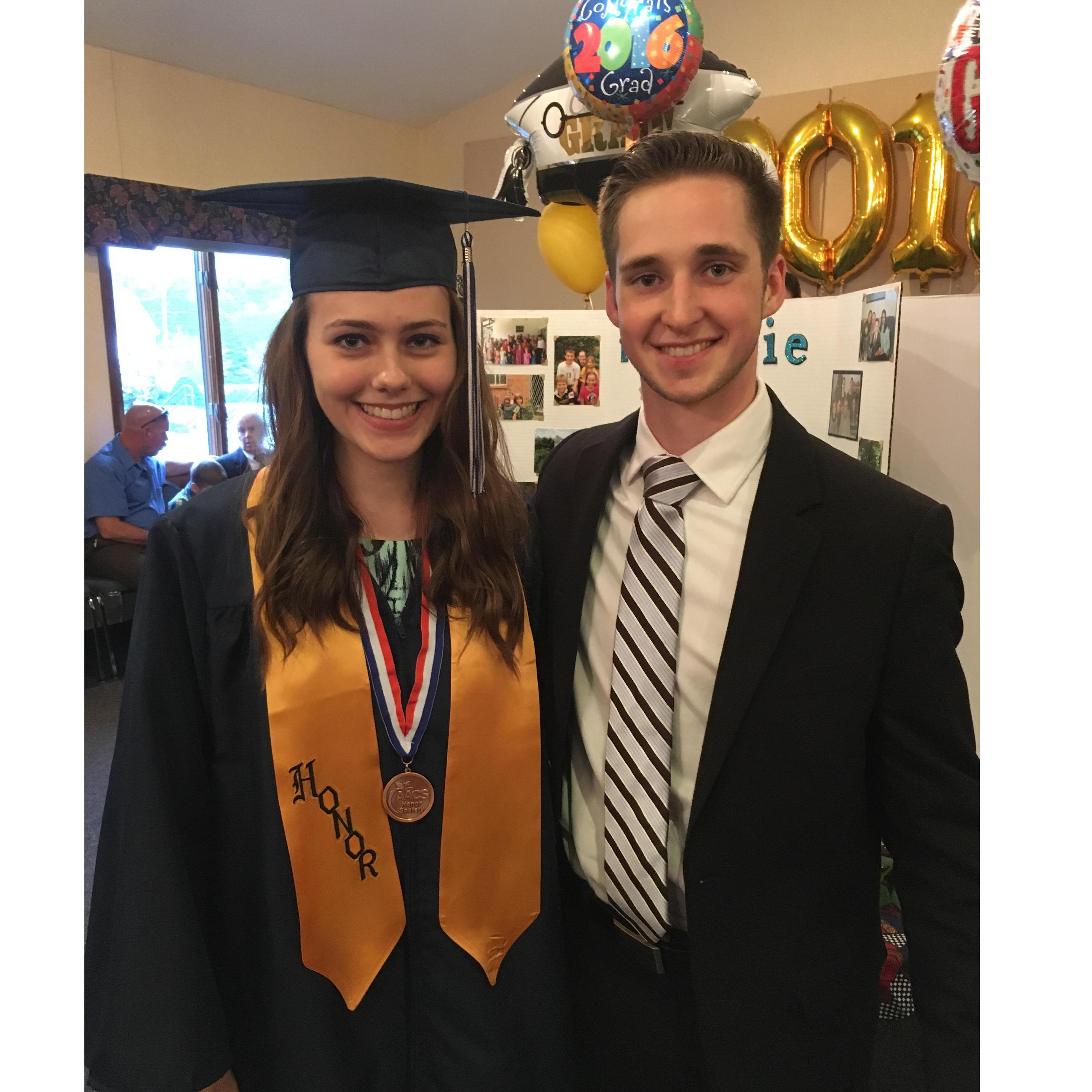 Natalie's high school graduation from the school we met at