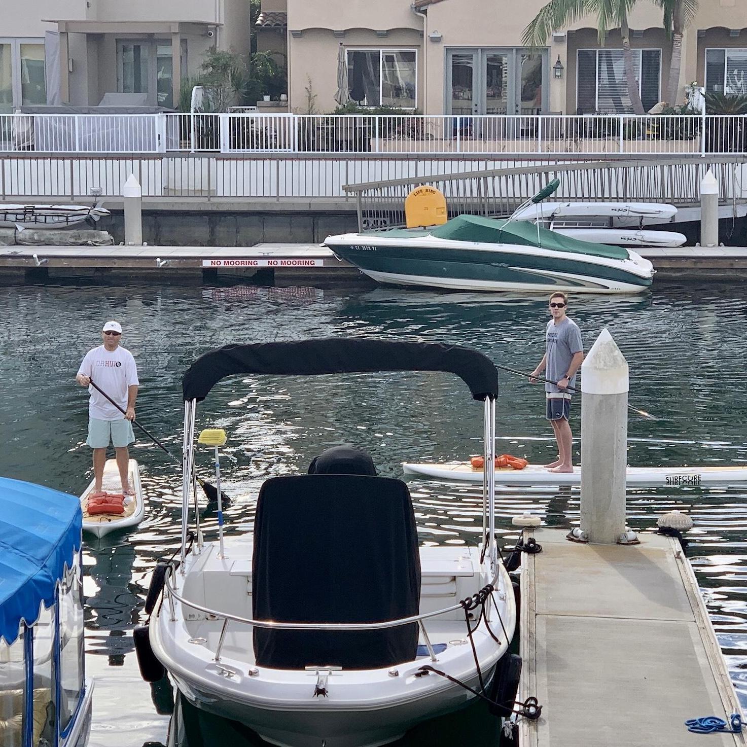 Chase & David - Paddle Boarding in LB (paddled right by the ladies' Bridal Shower)