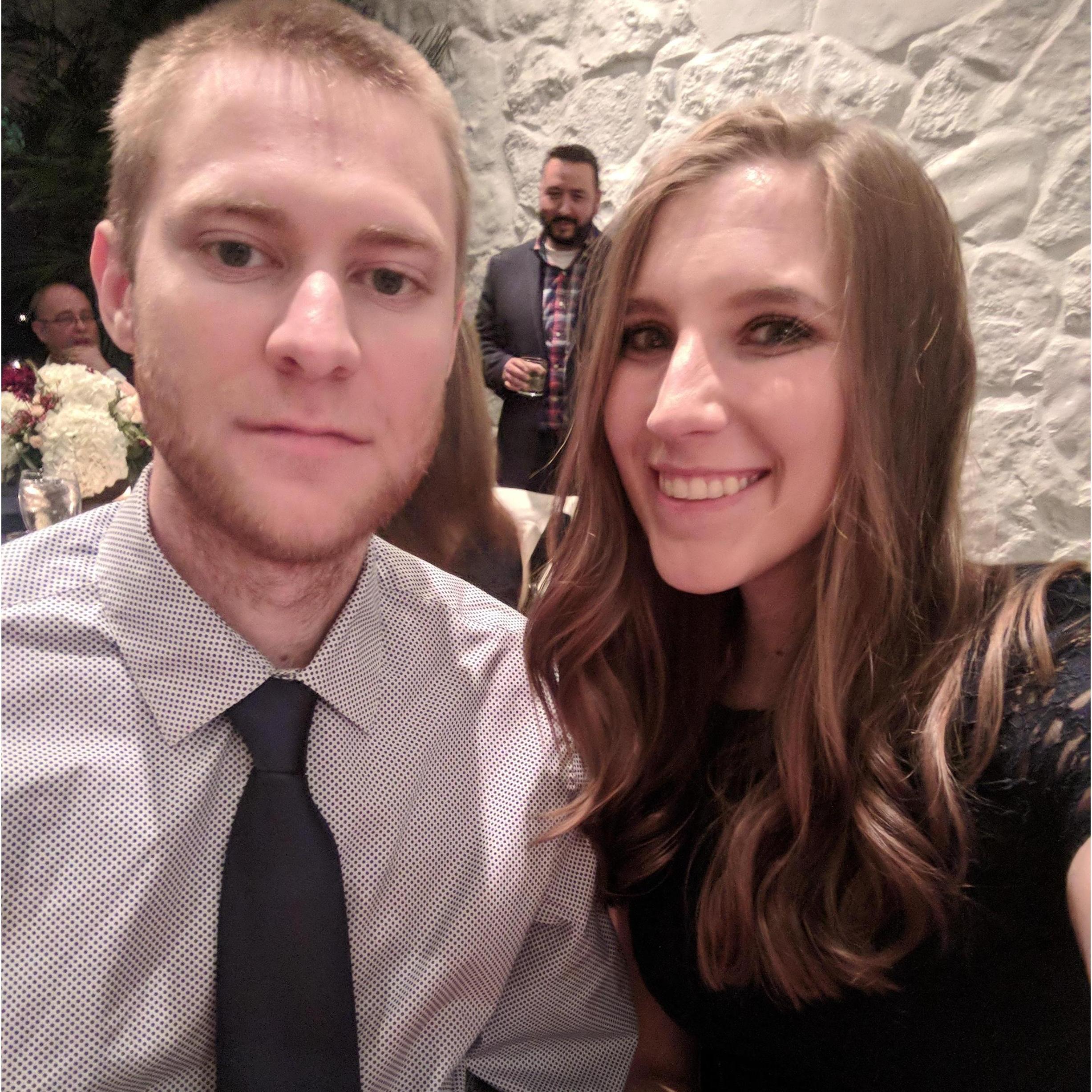 Celebrating Sarah's friend Kristin's wedding-- December 2017