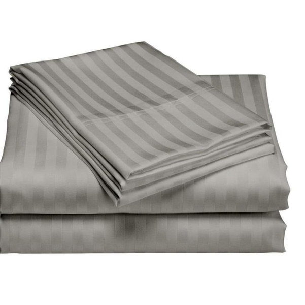 1200 Thread Count Cotton Deep Pocket Luxury Hotel Stripe Sheet Set