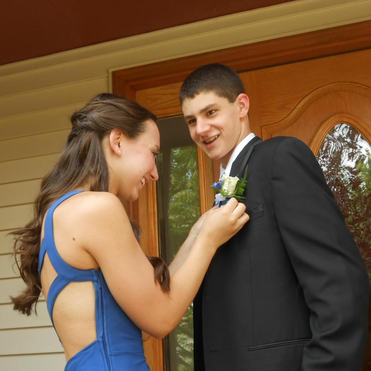 Our first prom together shortly after we started dating. Because we went to different high schools and were in different years, we ended up going three times!