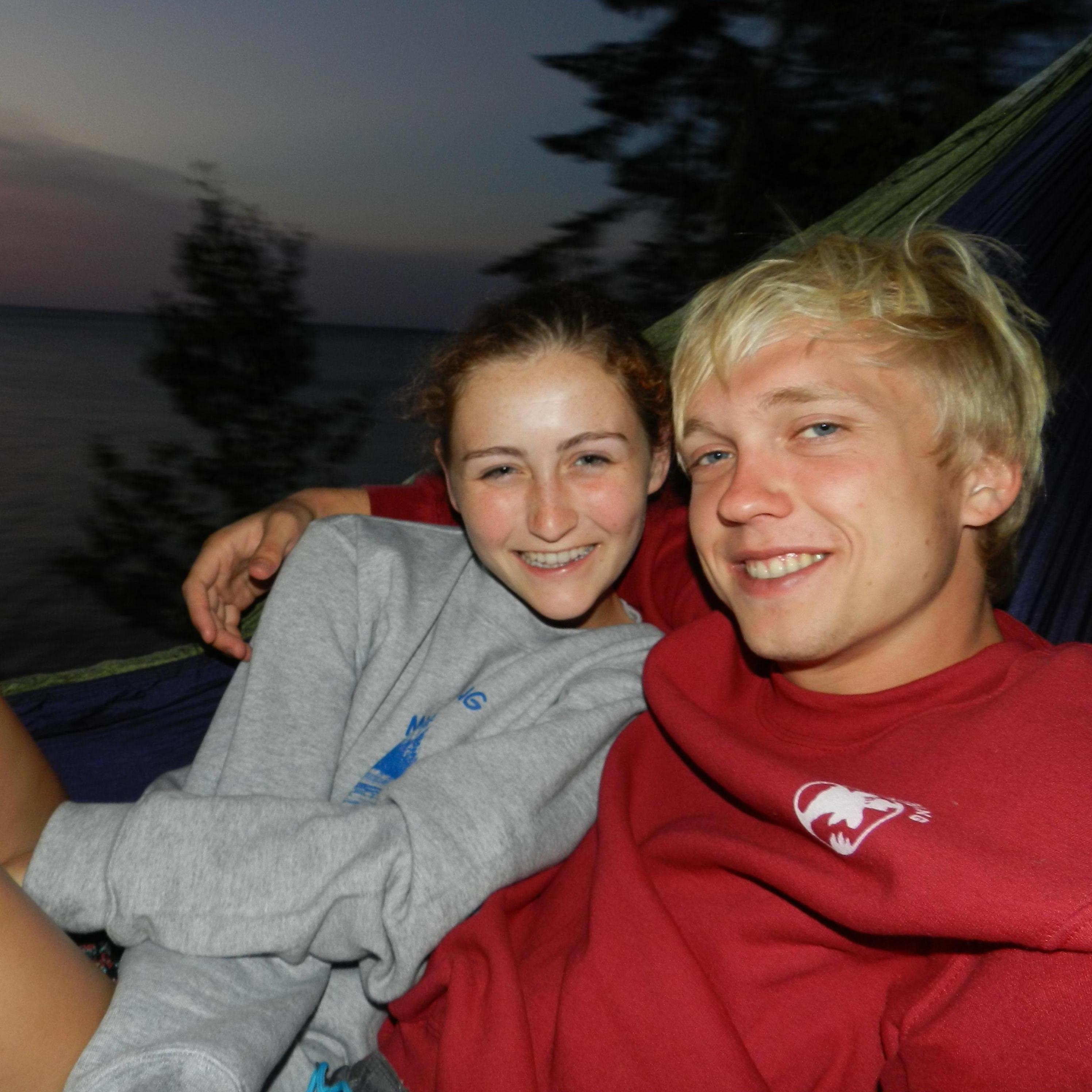 Our first backpacking trip together to Pictured Rocks!