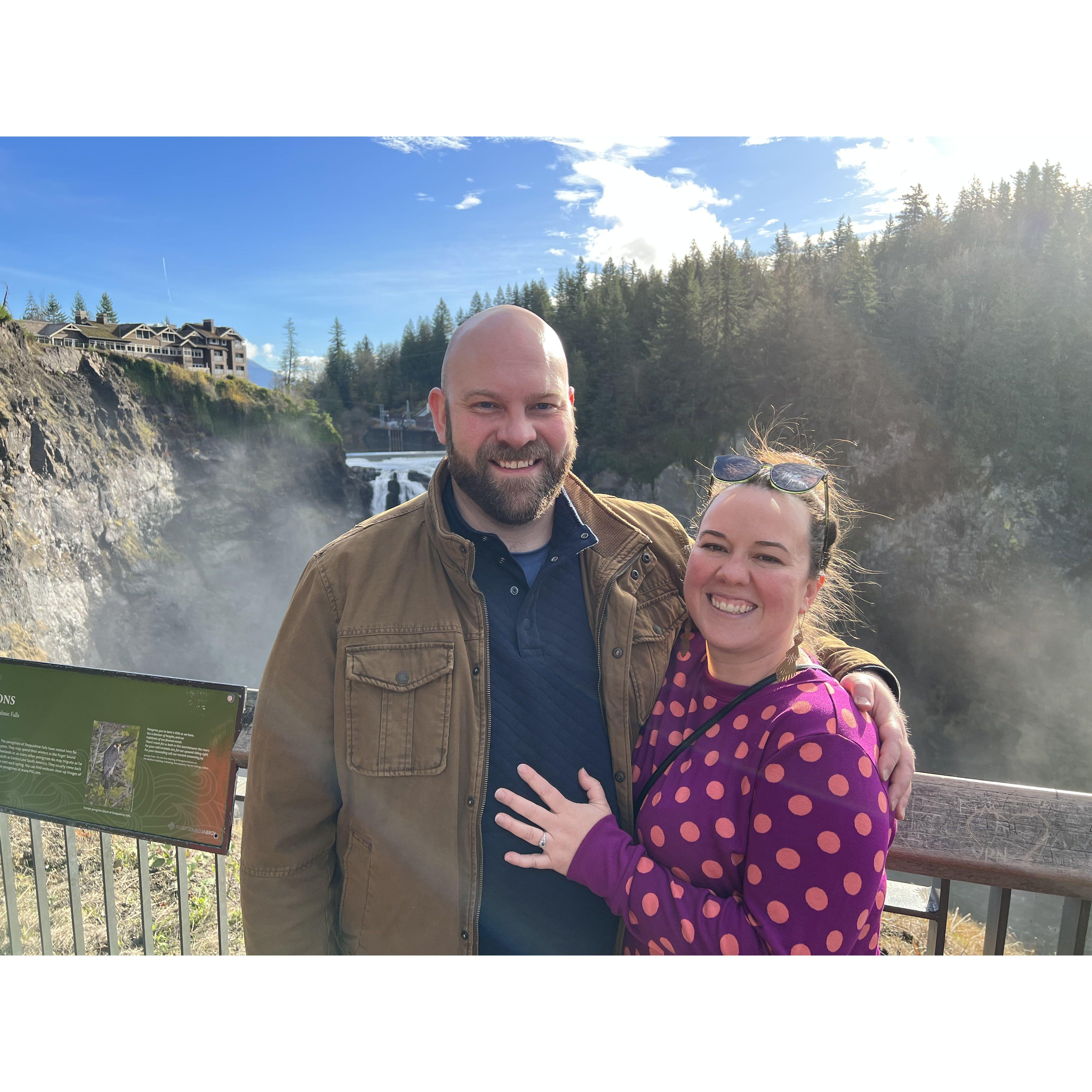 Our honeymoon at the Salish Lodge.