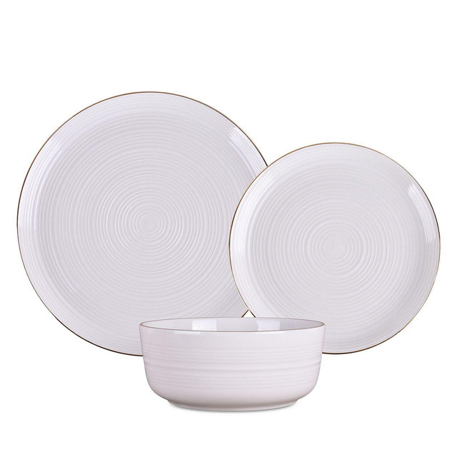 Godinger Linear Gold 12 Piece Dinnerware Set