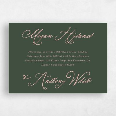 Evergreen Wedding Invitation - Cristal Landscape
