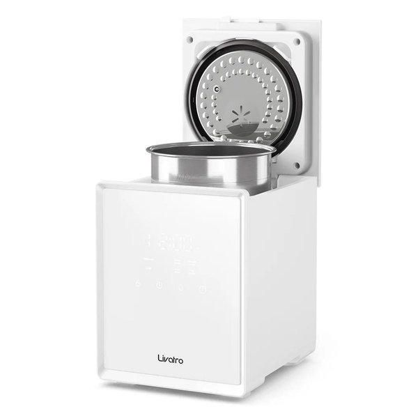6L Stainless Steel Warm Mist Humidifier with Easy Clean and Warm Steam Function, Healthy Air Mist Humidifiers for Bedroom Living Room, with Sleep Mode and Auto-off Setting