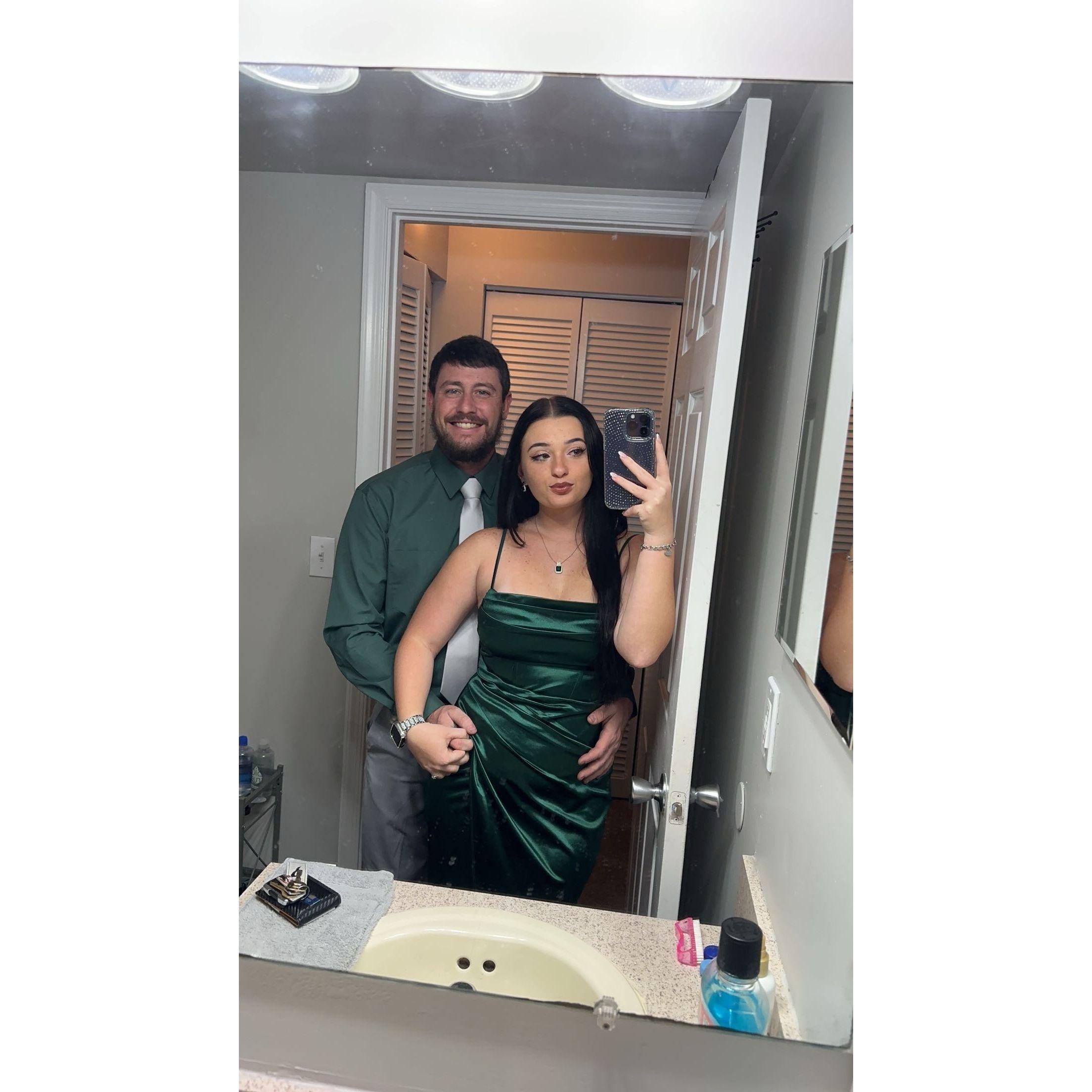Us on the way to Marie's sister, Bianca's wedding reception!