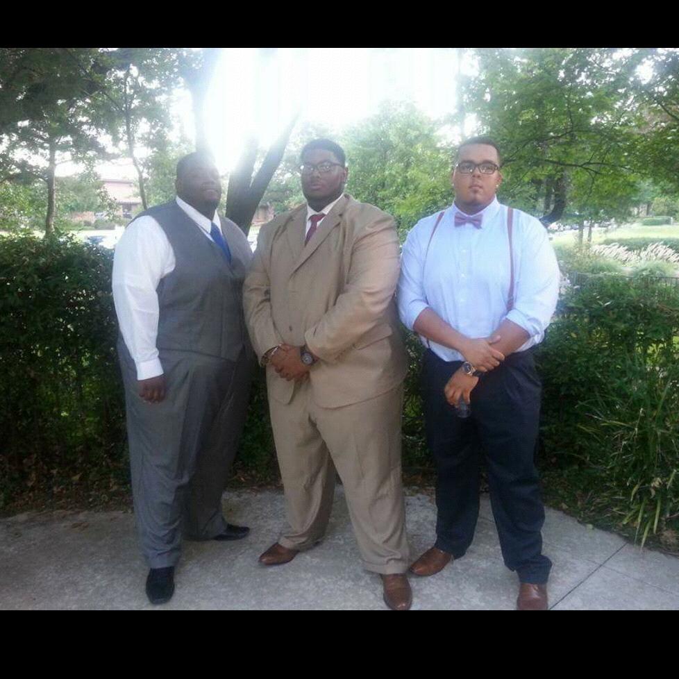 KJ sister wedding Megan’s, 
Big Mike to the left Rick to the right