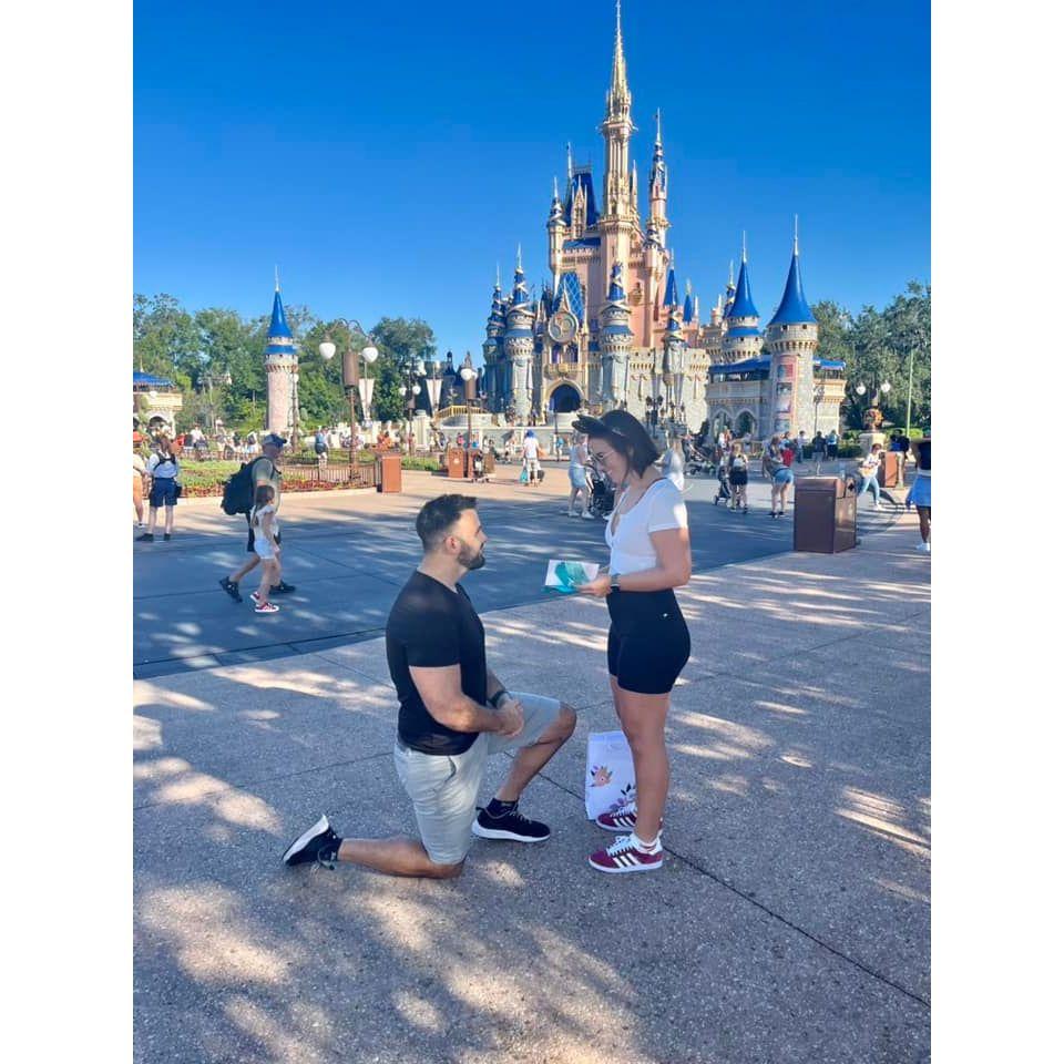 Damian proposed at Disney World, one of our favorite places