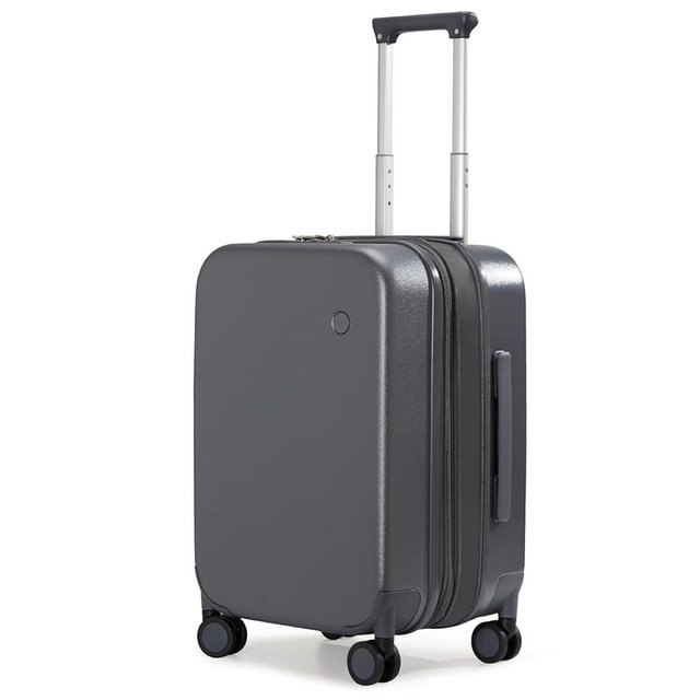 mixi 20 Inch Large Expandable Carry on Luggage Suitcase with Spinner Wheels, Hardside Rolling Travel Suitcase PC with TSA Lock, Rock Gray