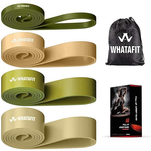 Whatafit Pull Up Assist Bands Resistance Stretch Band for Men and Women, Assistance Band for Exercise, Chin Ups, Powerlifting, Training, Gyms, Mobility Home Fitness