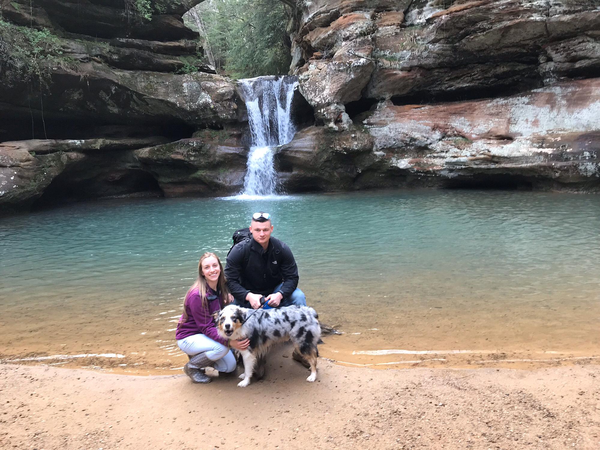 Hiking at Hocking Hills with Jack...if only I knew Kyle's plans for the end of the hike!