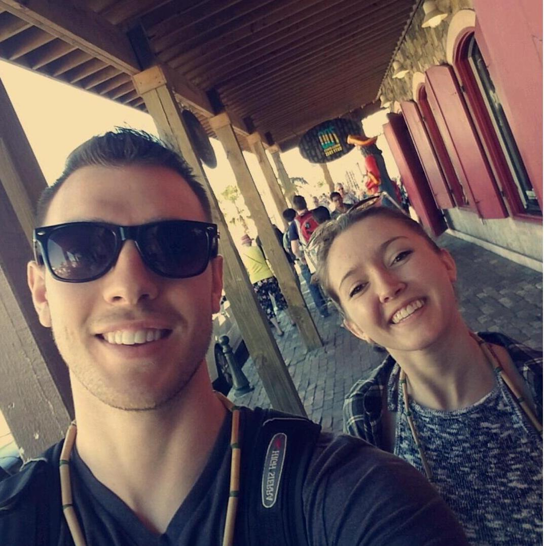 January 2017. 
Our first cruise together. This was taken in Nassau, Bahamas.
