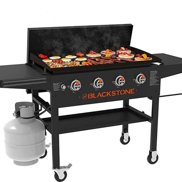 Blackstone 2149 36" Griddle with Hard Cover & High Shelves, Standard, Black