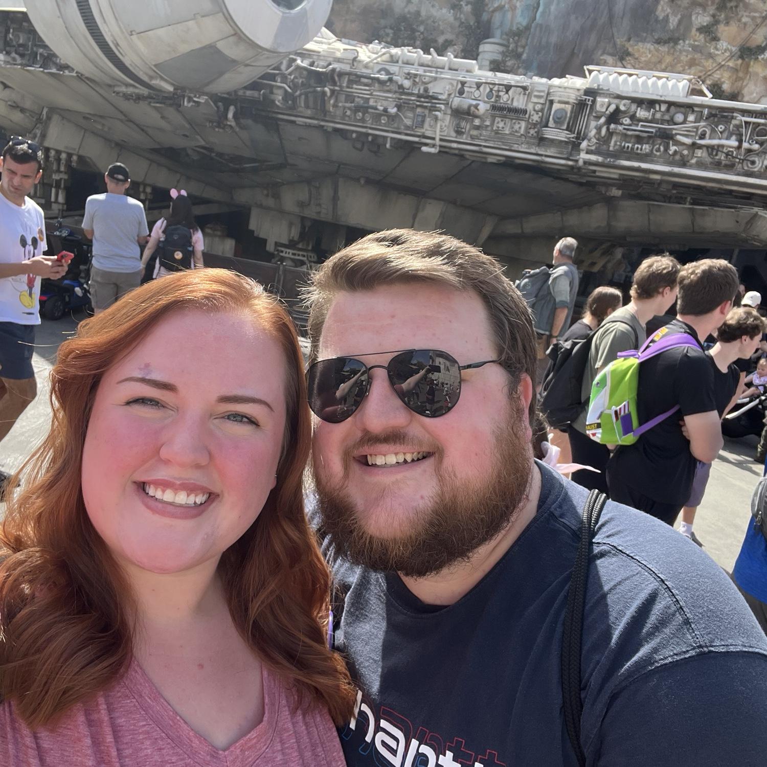 Our first trip to Disney together! Abi is starting to learn how to enjoy Star Wars.