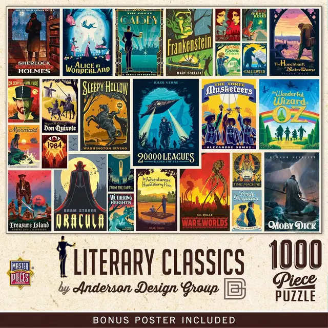 MasterPieces 1000 Piece Jigsaw Puzzle - Literary Classics - 19.25"x26.75"