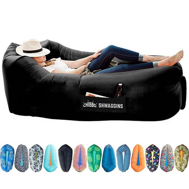 Chillbo Shwaggins Inflatable Couch – Cool Inflatable Chair. Upgrade Your Camping Accessories. Easy Setup is Perfect for Hiking Gear, Beach Chair and Music Festivals.