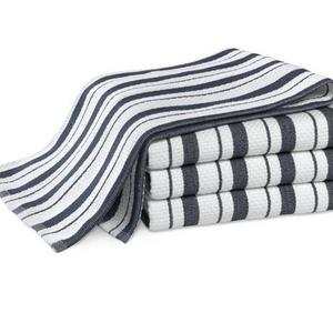 Williams Sonoma Classic Striped Towels, Set of 4, Navy Blue