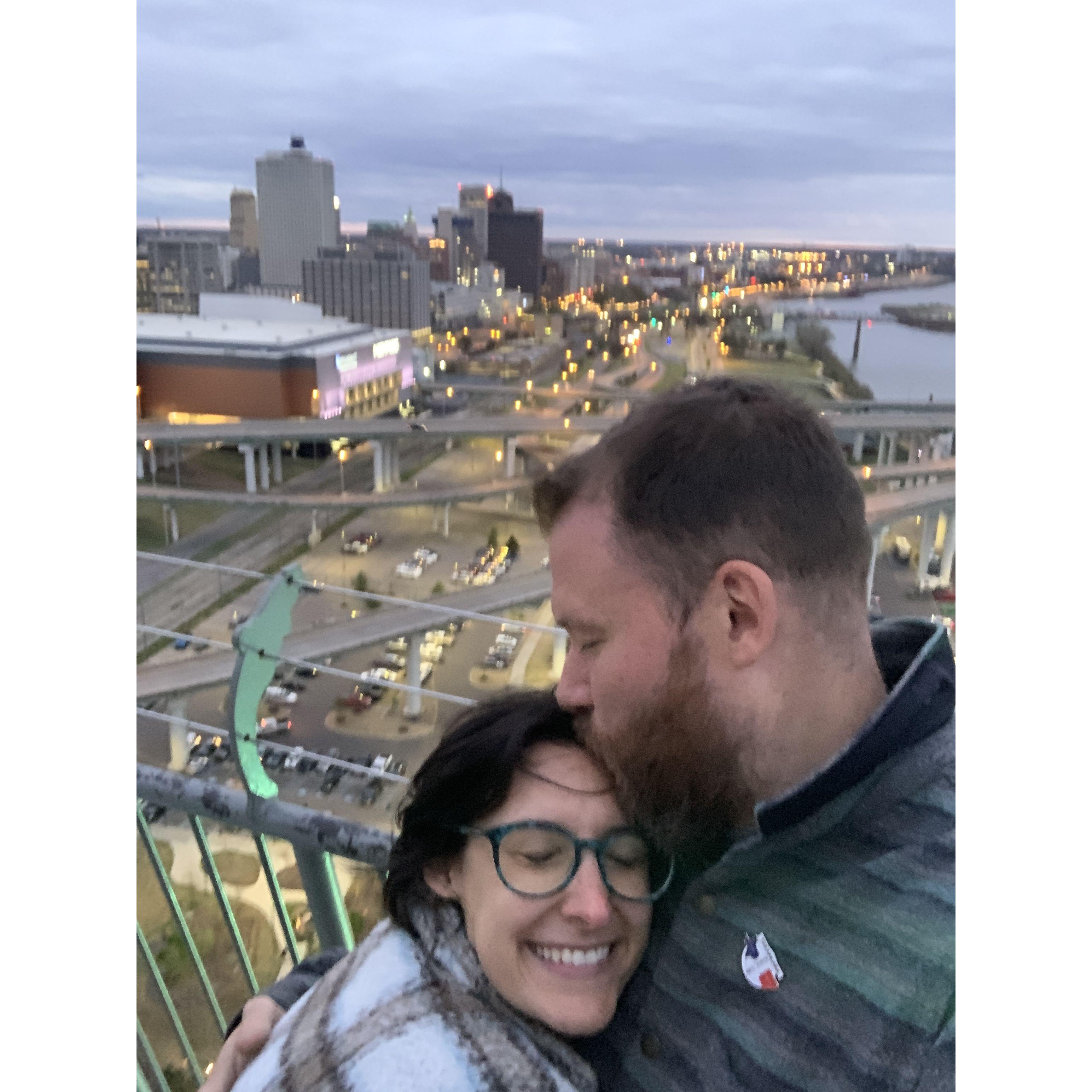 The overlook from the Bass Pro Shops in Memphis, Tennessee!