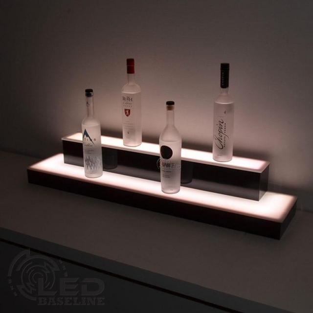 2 Tier Wrap Around LED Display Shelf
