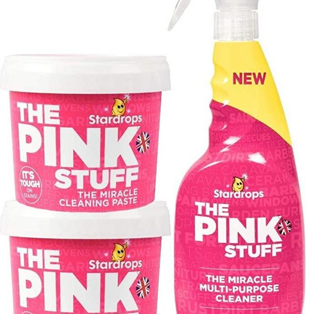 Stardrops - The Pink Stuff - The Miracle Cleaning Paste and Multi-Purpose Spray Bundle ( 2 Cleaning Paste, 1 Multi-Purpose Spray)