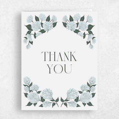Multi-Colored Wedding Thank You - Bellis Portrait
