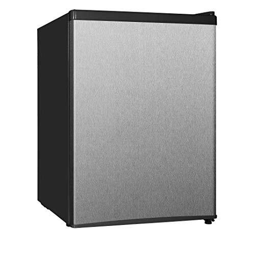Midea WHS-87LSS1 Refrigerator, 2.4 Cubic Feet, Stainless Steel