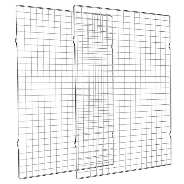 Cooling Rack for Baking 2-Pack, 16x10 Inches Baking Rack, Thick Wire Cookie Rack for Cooking, Roasting, Grilling, Drying, Oven Safe, Fits Half Sheet Pan