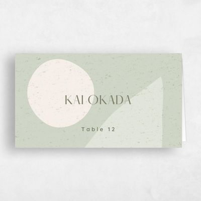 Grassy Sage, Green Wedding Place Card - Rafina