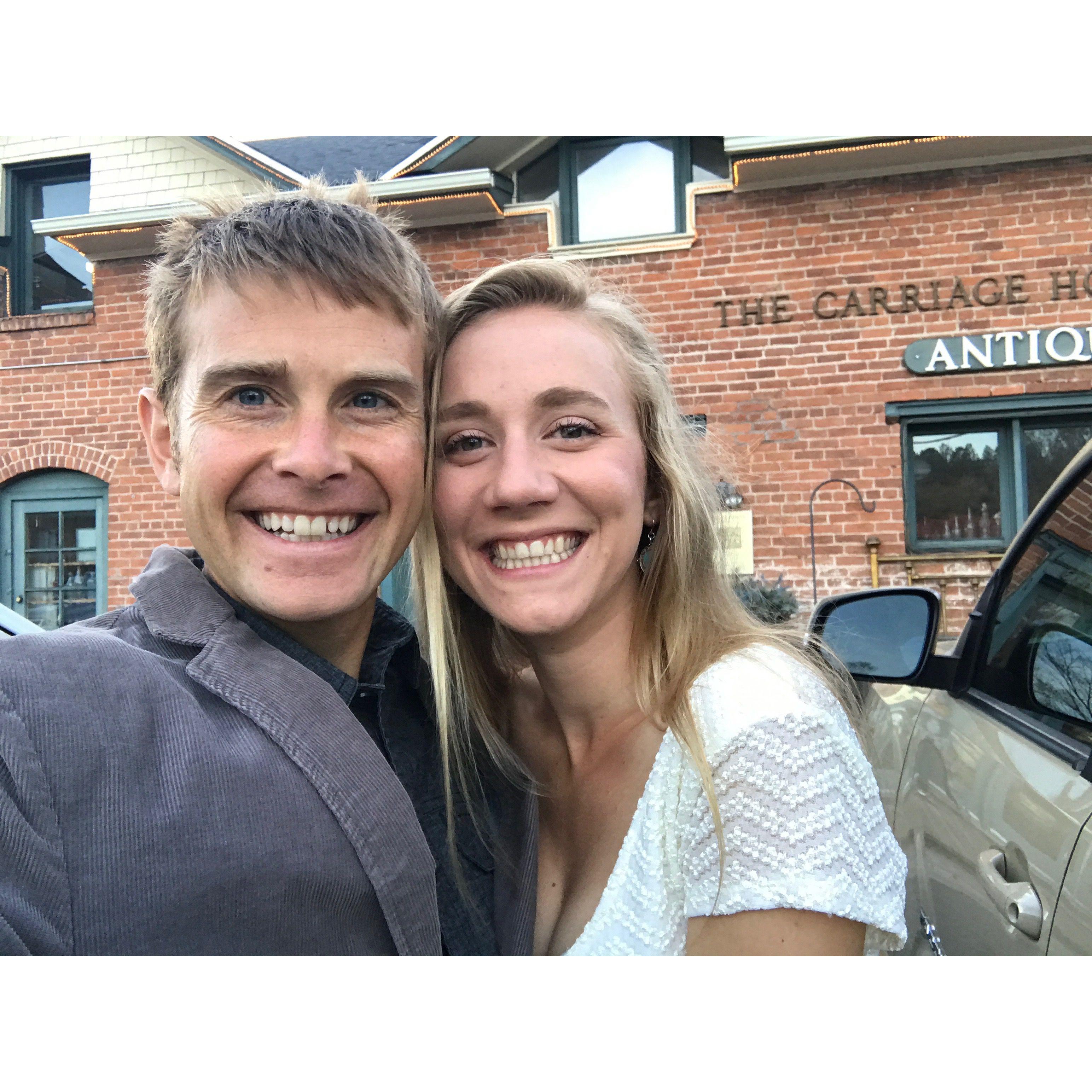 The first year we were dating. Little did we know 4 years later we'd get engaged here!