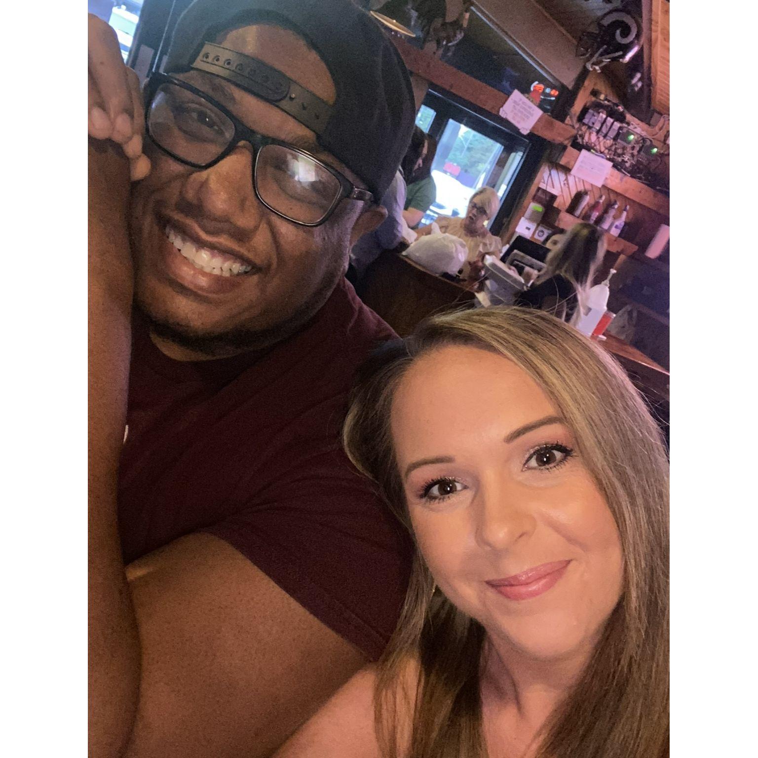 This picture was taken after weeks of not seeing each other since we lived 2 hours apart the entire time we dated. Time together is always special & never taken for granted!