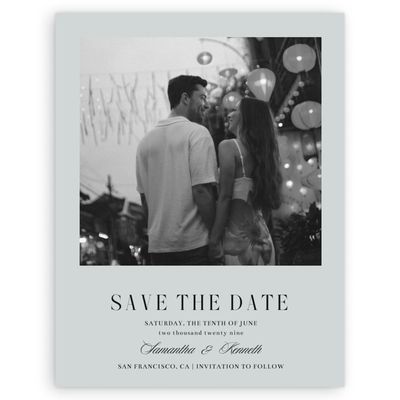 Grey Wedding Digital Save the Date - Cillian Portrait