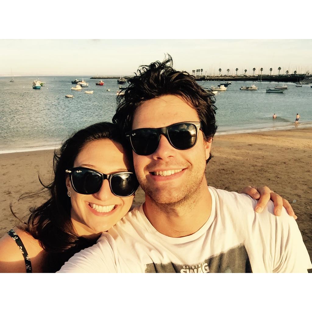The first beach selfie, 2015. 
[Lisbon, Portugal]