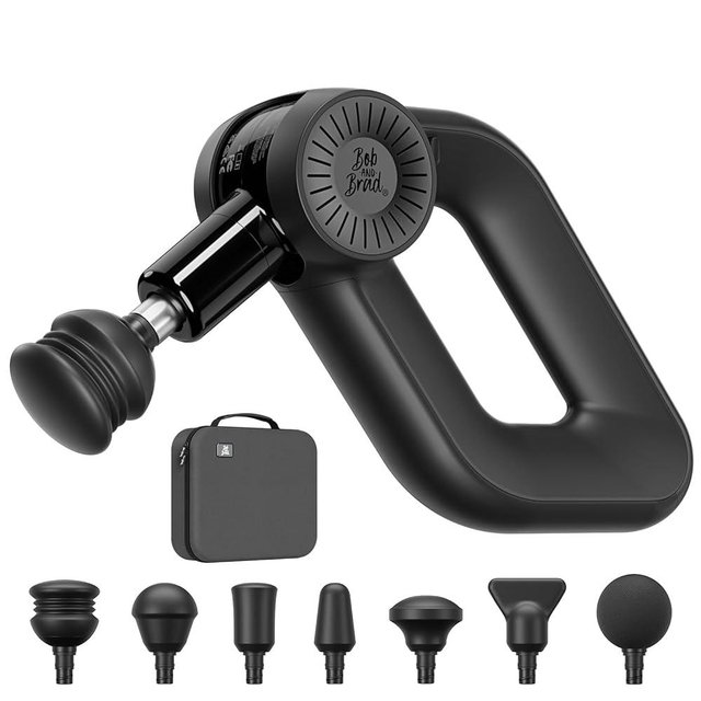 BOB AND BRAD D6 Pro Massage Gun Deep Tissue Percussion with 16mm Amplitude, Professional Muscle Massager Gun for Athletes Pain Relief, FSA and HSA Eligible (Black)