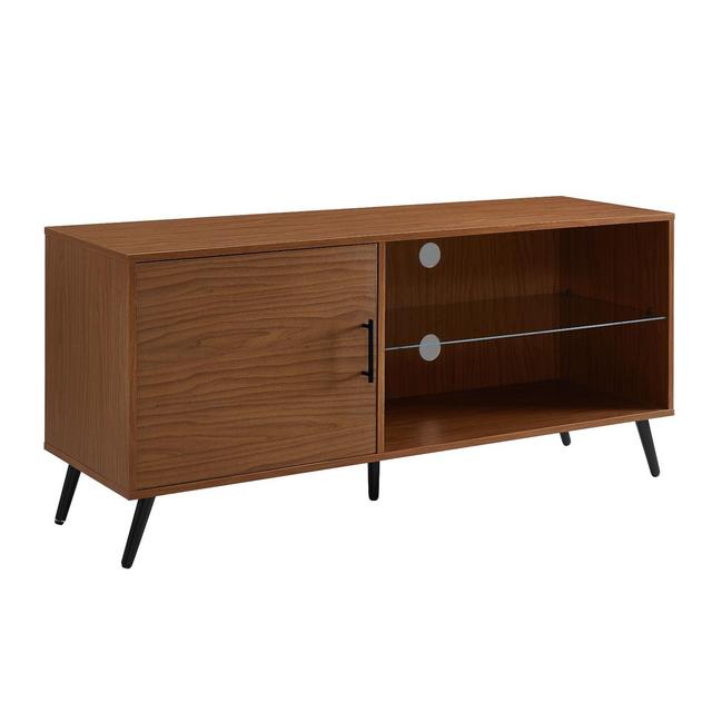 Single Door Mid-Century Modern TV Stand for TVs up to 58" Acorn - Saracina Home