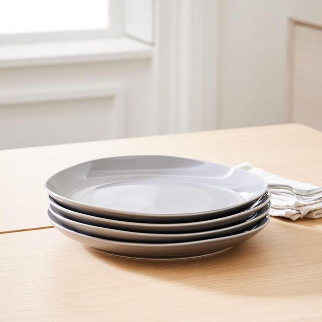 Organic Dinner Plate Set Of 4 Dove Gray