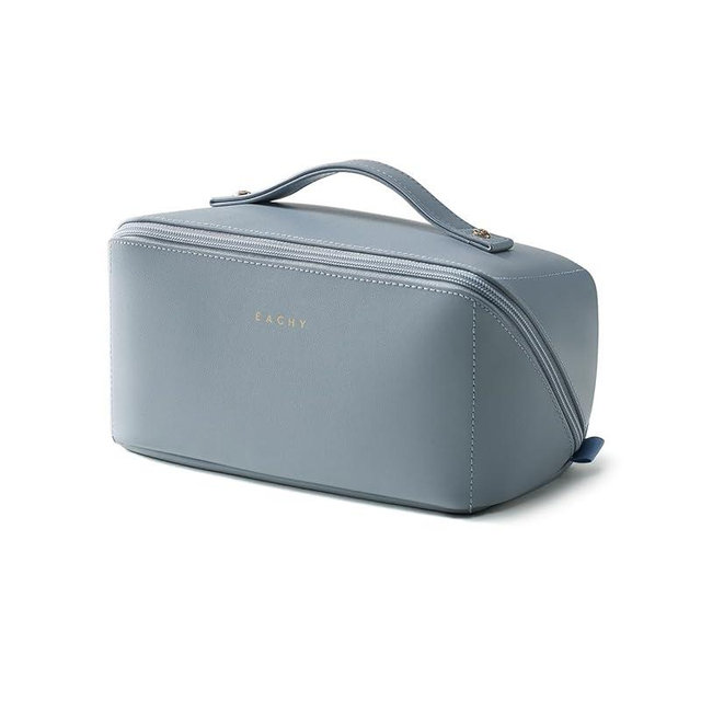 EACHY Travel Makeup Bag,Large Capacity Cosmetic Bags for Women,Waterproof Portable Pouch Open Flat Toiletry Bag Pattern Makeup Bag