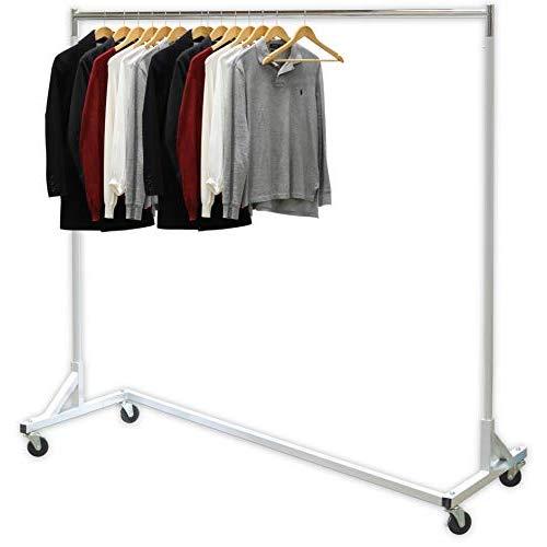 Simple Houseware Industrial Grade Z-Base Garment Rack, 400lb Load with 62" Extra Long bar