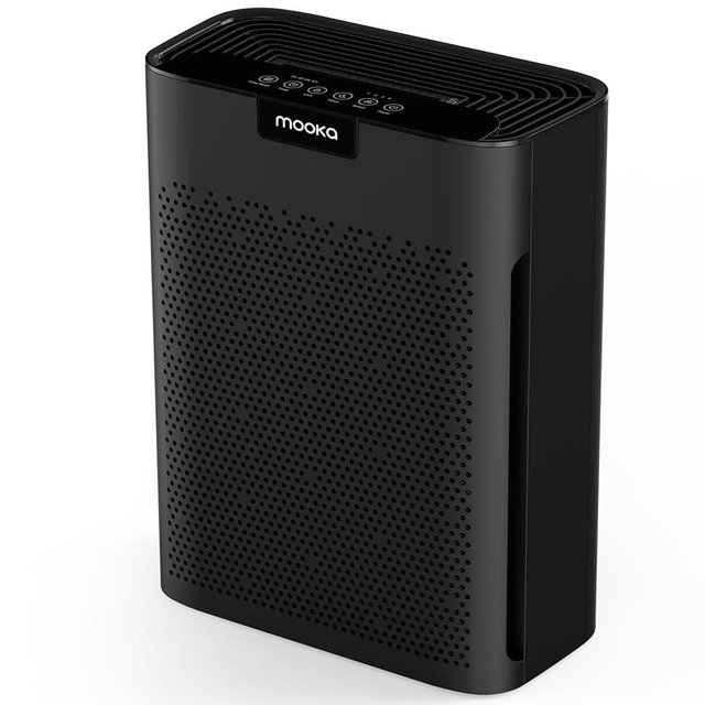 Air Purifiers for Home Large Room 2000 Ft² with Washable Filters, MOOKA H13 HEPA Filter Pet Air Purifier for Bedroom with Fragrance, Air Cleaner for Smoke Dust Pollen Pets Hair Odor, KJ190L Black