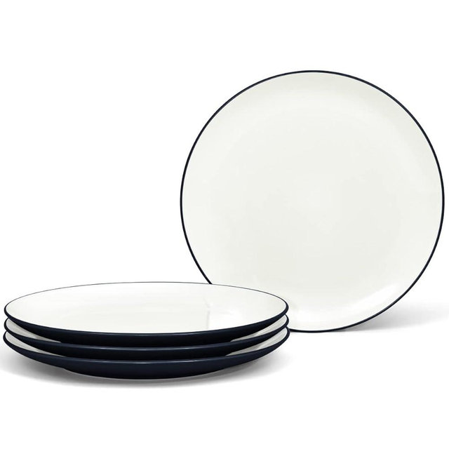 Noritake Colorwave Navy Dinner Plate, Coupe, 10 1/2", Set of 4 in Blue.,