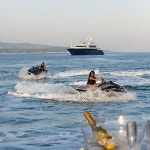 Jet skiing around Corsica