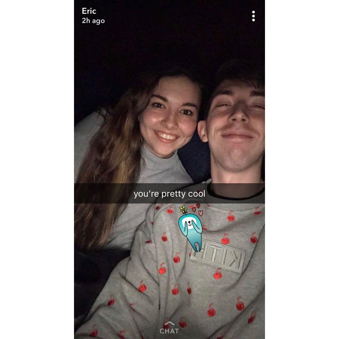 First picture of us taken (first real "date" at the movies)