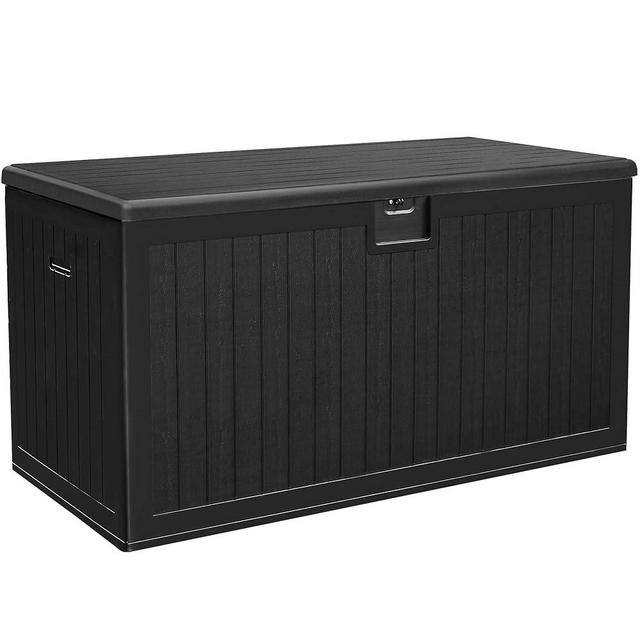 YITAHOME 150 Gallon Double-Wall Deck Box with Side Handles, Outdoor Large Storage for Patio Furniture Cushions, Garden Pool Accessories, Water Resistant & Lockable